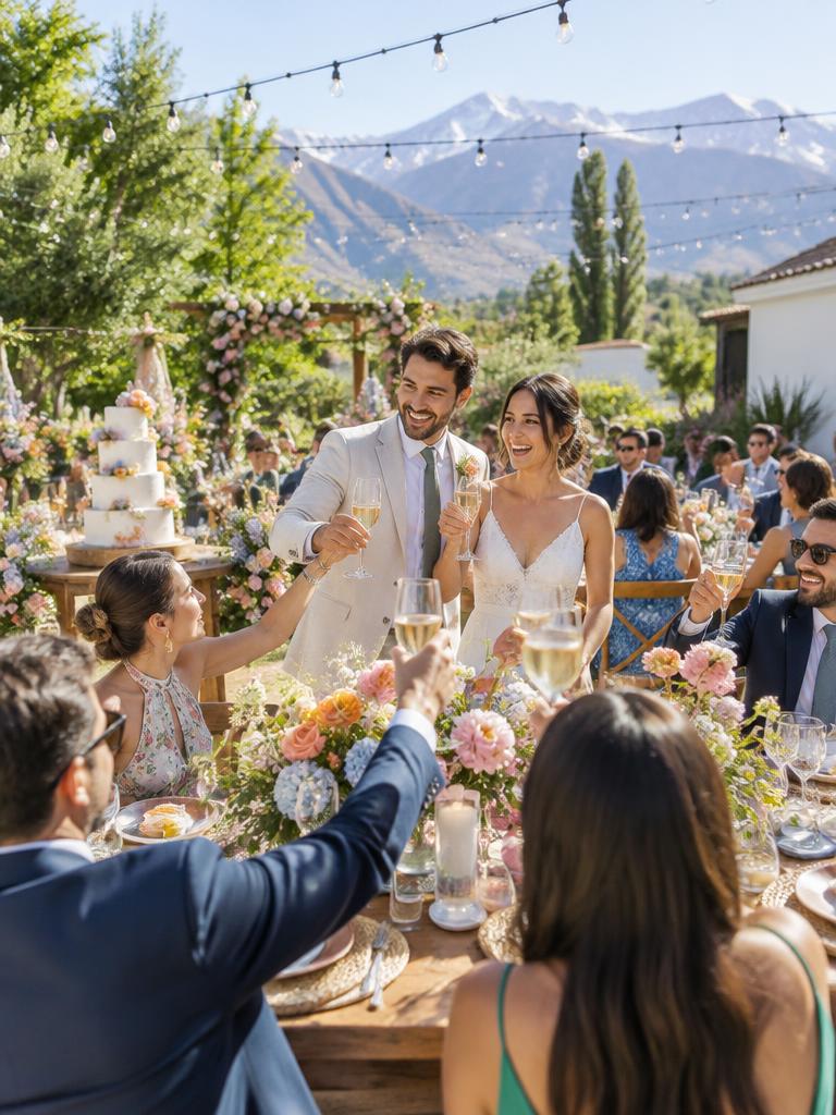 Matrimonio al aire libre con flores